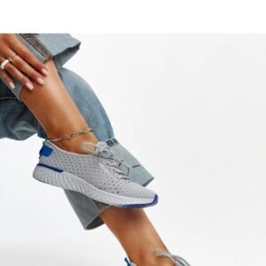 Szare materiałowe sneakersy damskie CROSS JEANS - Solea